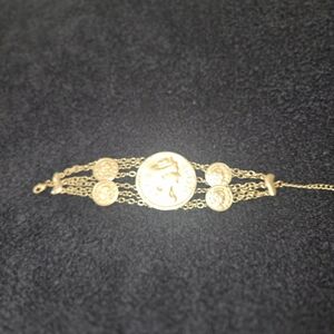 Elegant Gold Coin Bracelet